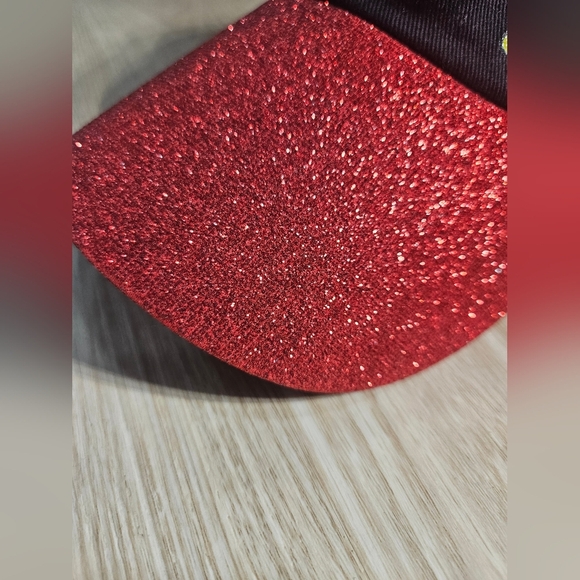 Minnie Mouse Disney Parks Sparkle Red and Black Youth Hat - Picture 3 of 7